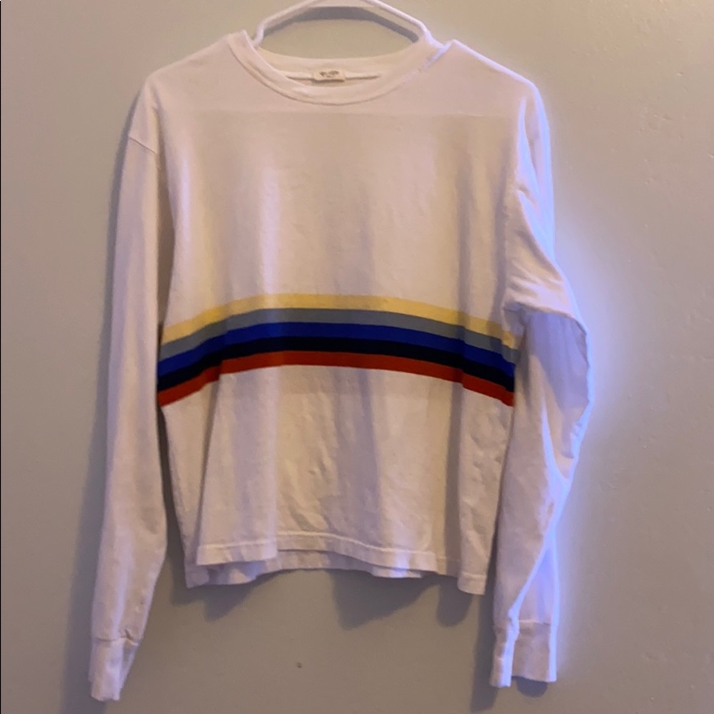 brandy melville white striped shirt